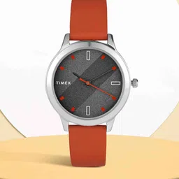 Grey Dial Genuine Leather Strap Analog Watch - For Women TWTL10101-image-13