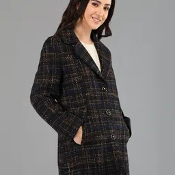 honnete 100 % Polyester Solid Coat For Women image 3
