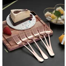 arscart Luxury Rose gold dinner fork stainless steel Stainless Steel Dinner Fork Set image 2