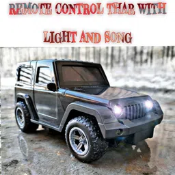 ruhani toys & gift gallery Remote Control Thar Car|with Led Lights and Song Toy Car USB Rechargable(Black) image 2