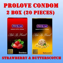 prolove HONEYMOON PACKAGE PREMIUM EXTRA DOTTED CONDOM STRAWBERRY AND BUTTER (20 PIC) Condom-picture-20