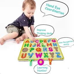 wow the toy Wooden Letters ABC Educational Pre-school puzzles are perfect learning for kids image 2
