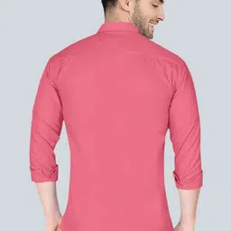 vtexx Men Regular Fit Solid Spread Collar Casual Shirt image 2