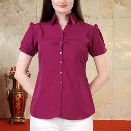 kinjo Women Solid Flared Pink Skirt image 4