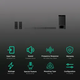 SONY HT-S500RF 1000W Bluetooth Soundbar with Remote (Dolby Digital, 5.1 Channel, Black) image 2