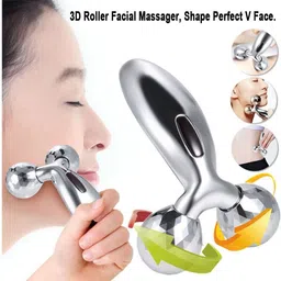 Insignia World RL123 3D Face-lift Roller Massager Beauty Tool Facial Anti-Wrinkle Smooth Skin Face Roller Handheld Physical Therapy Y Shape Facial Roller 3D Massager Massager image 3