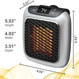 tnglov Digital Handy Heater | Portable Room Heater Plug-In Space Heater Halogen Room Heater image 2