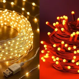 nkxik 40 LEDs 12 m Multicolor Steady String Rice Lights-picture-14