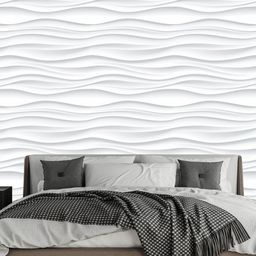 WallDaddy White Wave Designed Self Adhesive Wallpaper-picture-12