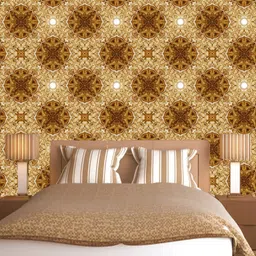 WallDaddy Brown Printed Self Adhesive Wallpaper-image-51