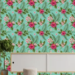 WallDaddy Green Floral Designed Self Adhesive Wallpaper For Wall-image-35