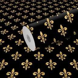 WALLWEAR Yellow & Black Self Adhesive Removable Wallpaper-image-19