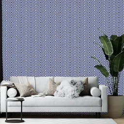 Wallpics Blue & White Printed Wallpaper-image-96