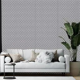 Wallpics White & Grey Abstract Printed Self Adhesive Wallpaper-image-99