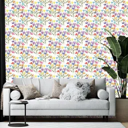 Wallpics White & Pink Abstract Printed Wallpaper-picture-10