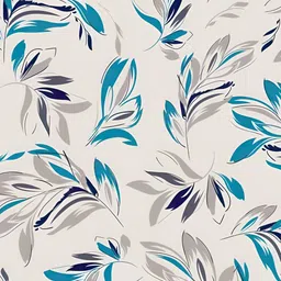 Wallpics Blue & Grey Floral Printed Self Adhesive Wall Sticker-image-99