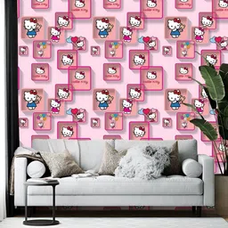Wallpics Pink Printed Self-Adhesive Wallpaper-image-5