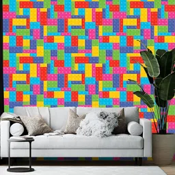 Wallpics Pink & Green Geometric Printed Self-Adhesive Wallpaper-image-14