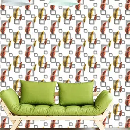 WallDaddy White & Yellow Feather Design Self Adhesive Wallpaper image 5