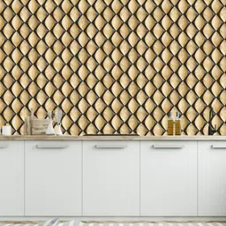 WallDaddy Beige & Grey Drop Designed Self Adhesive Wallpaper image 4