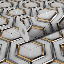 WallDaddy Geometric Printed Self Adhesive Wallpaper image 4