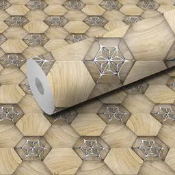 WallDaddy Beige Geometric Designed Self Adhesive Wallpaper image 2