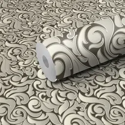 WallDaddy Black & Grey OutLine Design-Printed Self-Adhesive Wallpaper image 2