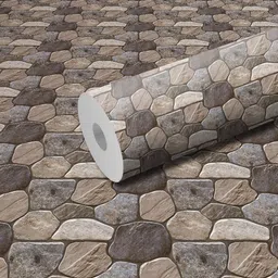 WallDaddy Beige & Brown Chattan Designed Self Adhesive Wallpaper image 4