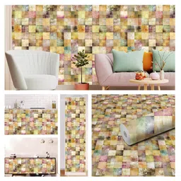 WallDaddy Beige & Pink Daag Design Self Adhesive Wallpaper image 5