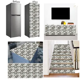 Wallpics Grey Abstract Printed Self-Adhesive Wallpaper image 3