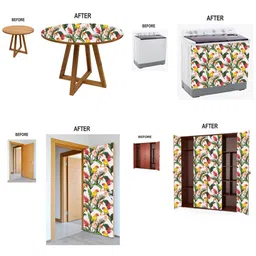 WallDaddy Green & White Self Adhesive Wallpaper image 4