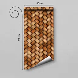 WallDaddy Brown Geometric Design Self Adhesive Wallpaper image 3