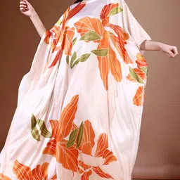 label aarna Printed Satin Blend Women Kaftan image 2