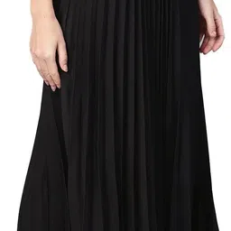 zwerlon Women Colorblock Flared Black Skirt image 3