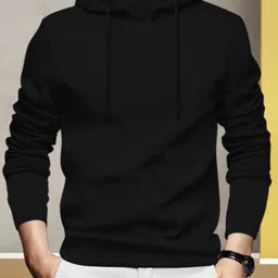 blive Men Night Suit Set Black Solid image 4