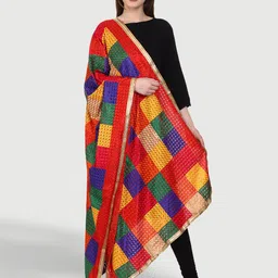 SWI Stylish Embroidered Dupatta with Phulkari-picture-10