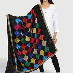 SWI Stylish Embroidered Dupatta with Phulkari-picture-29