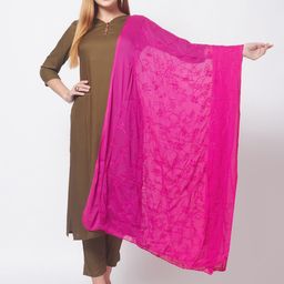 Dupatta Bazaar Magenta Embroidered Dupatta-picture-49