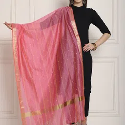 LOOM LEGACY Woven Design Dupatta with Zari image 1