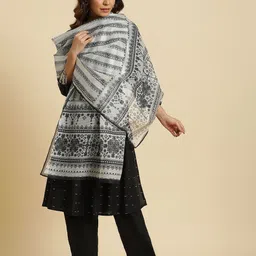 W Off Striped Kota Dupatta-picture-12