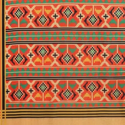 Kaizen TEXO FAB Black & Orange Printed Dupatta image 2