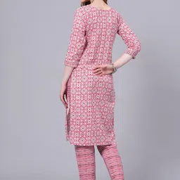 KALINI Ethnic Motifs Printed Gotta Patti Pure Cotton Kurta With Trousers & Dupatta image 5