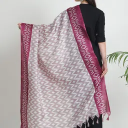 LOOM LEGACY Printed Art Silk Foil Print Dupatta image 2