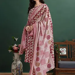 KALINI Women Printed Regular Kurta with Trousers & With Dupatta image 2