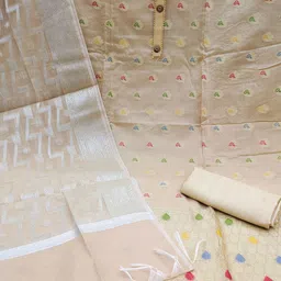 SHADOW & SAINING Ethnic Motifs Woven Design Gotta Patti Unstitched Dress Material image 2