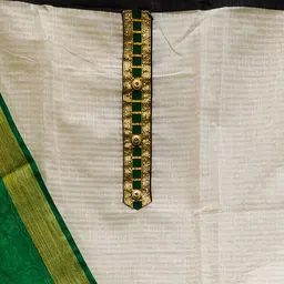 SHADOW & SAINING Striped Woven Design Unstitched Dress Material image 4