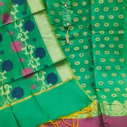 SHADOW & SAINING Floral Woven Design Unstitched Dress Material image 4