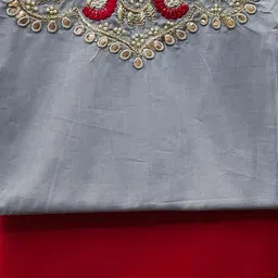 SHADOW & SAINING Floral Embroidered Unstitched Dress Material image 3