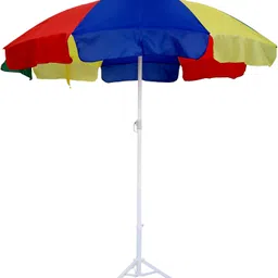 bluebuds Outdoor Garden Size 6 Feet With MS Stand Umbrella-picture-11