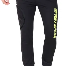 mindsart trending Men Self Design Black Track Pants-picture-15